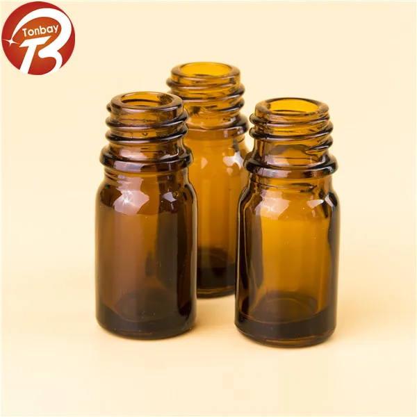 18/410 5ml Small Brown Essential Oil Glass Bottle Container 5ml Amber