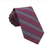 Hand made range stripe mens silk linen business tie
