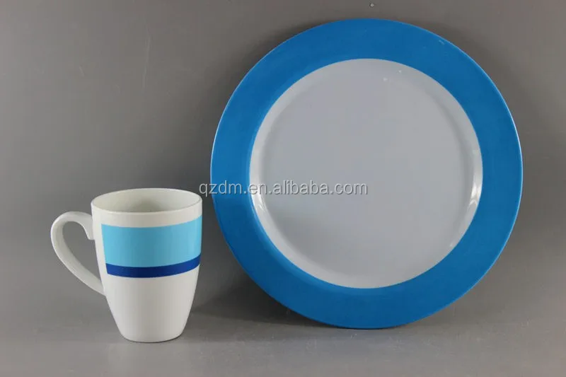 Simple Modern Design Melamine Dish And Mug Dinner Set