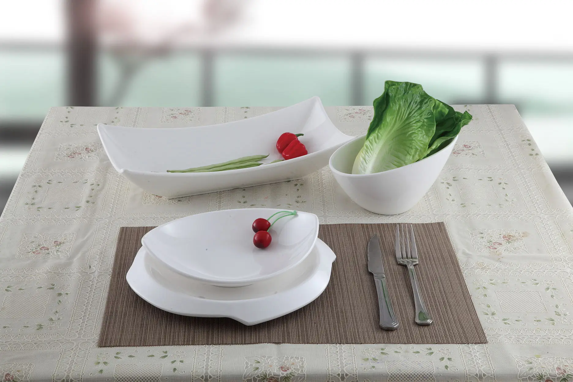 melamine dinnerware wholesale restaurant plates oval fish