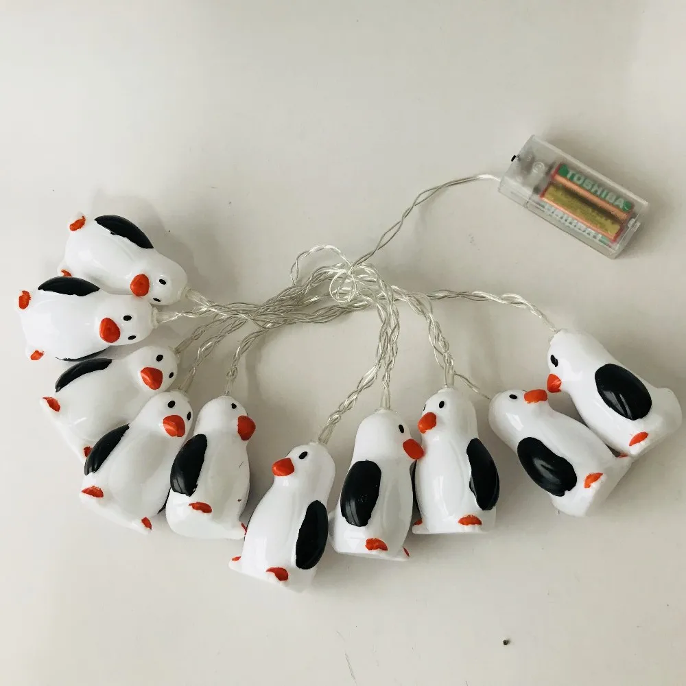 hot sale 10 leds decorative penguin shape fairy night mood light