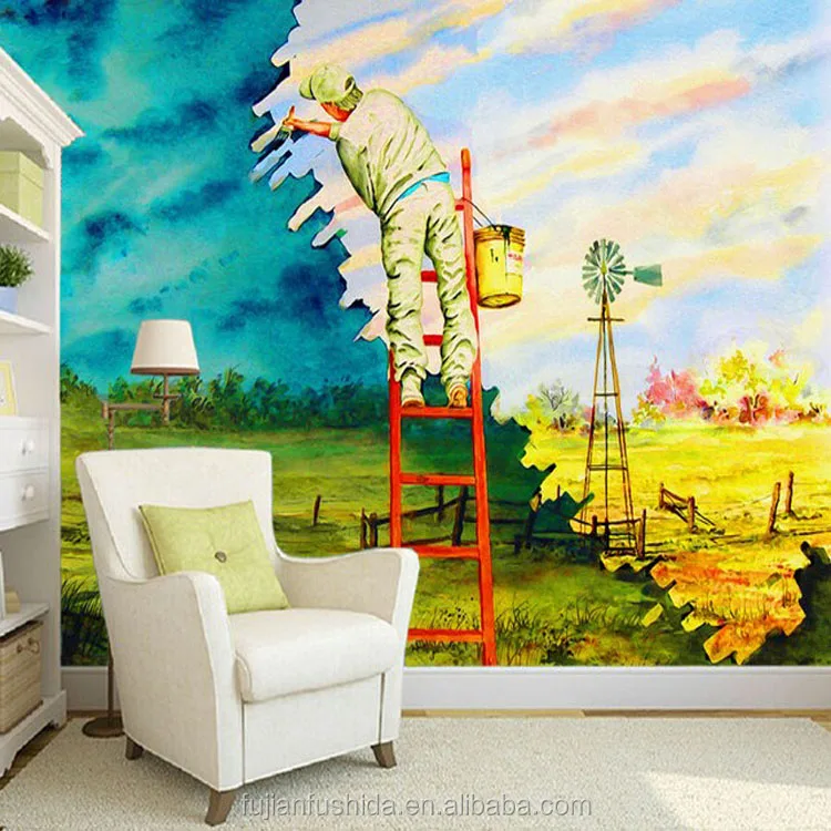 Muur stencils, woonkamer 3d behang, interieur 3d behang wallpapers ... Woonkamer behang koper