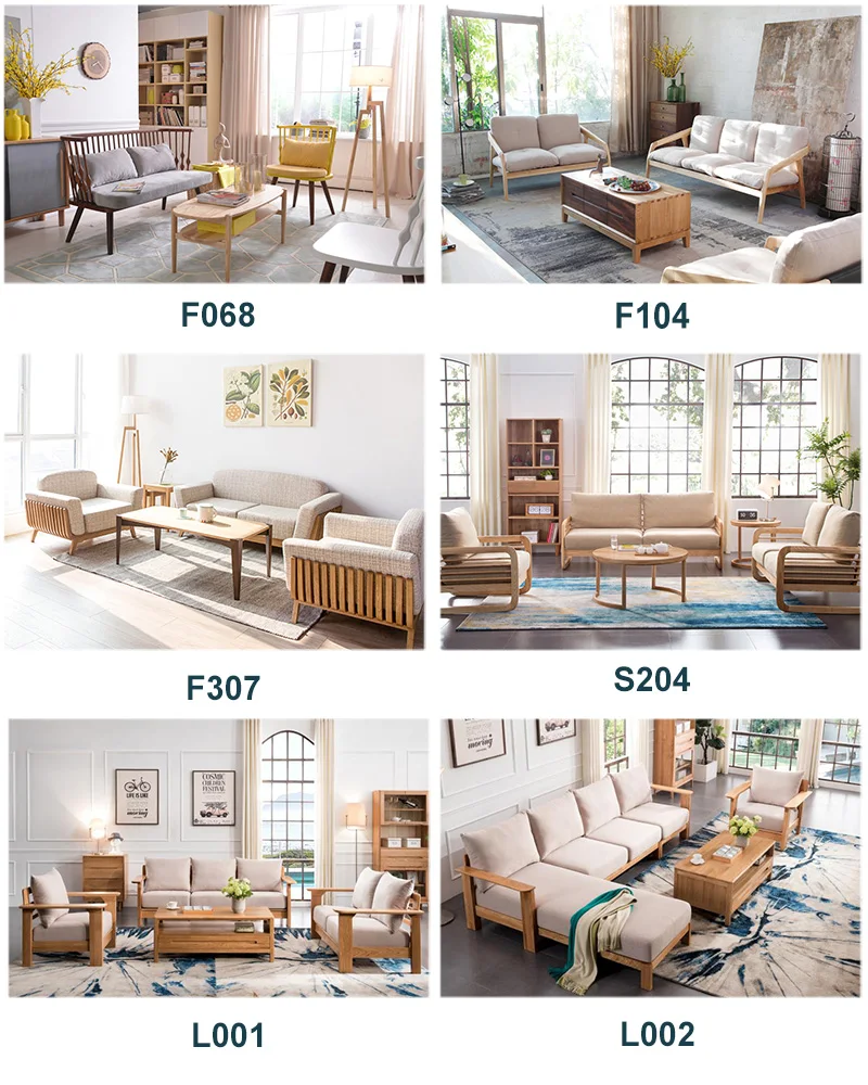 Living room home furniture wooden corner sofa set designs
