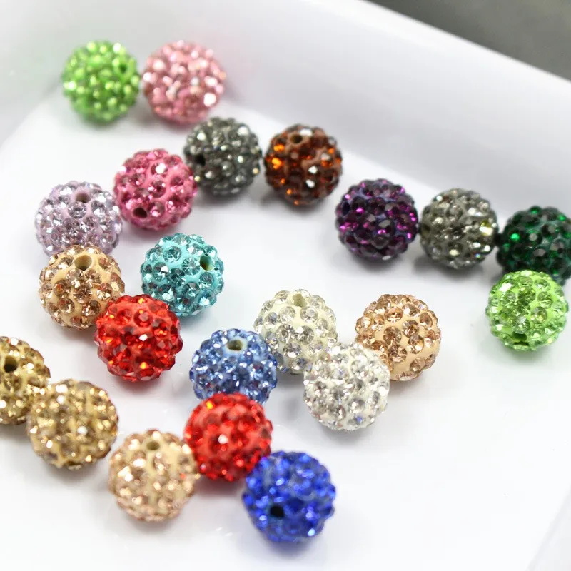 High Quality Pave Crystal Disco Ball Beads Rhinestone Ball Beads For ...