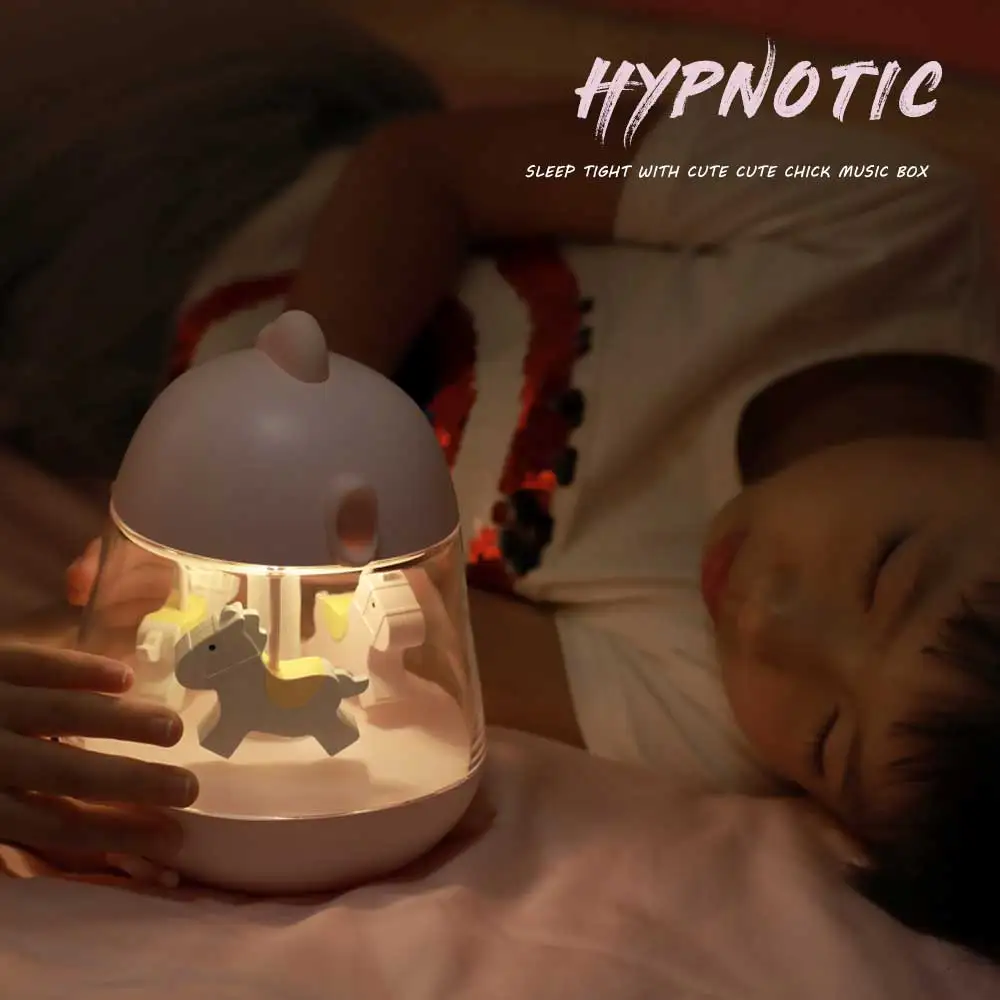 Cute Designer Usb 5v Small Baby Table Night Light For Kids With Music