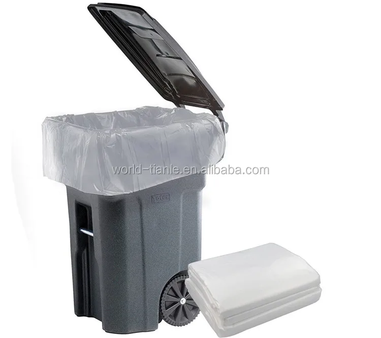 Hdpe/ldpe Clear Plastic Trash Garbage Bag For Disposal Can Bin Liner