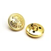 Custom sewing design brass printed dome shank buttons with anchors for denim jeans