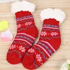 Christmas Women Men Knit Fuzzy Slipper Socks Warm Thick Heavy Fleece lined Christmas Stockings Fluffy Winter Socks