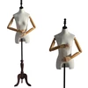Flexible half body female torso fabric dress form, adjustable mannequin for dressmaking