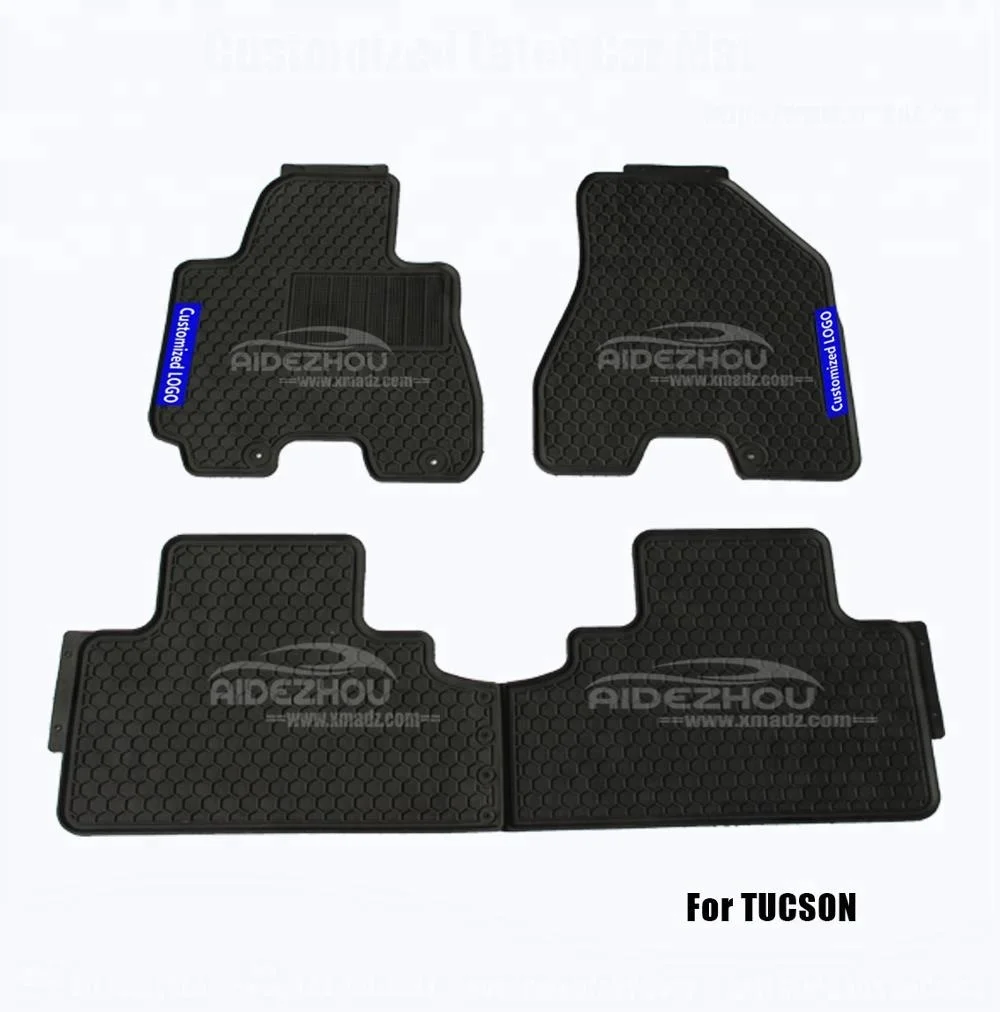 Universal Fit Rubber-Carpet Heavy-Duty Washable Car Mat Hyundai IX35 Santa Fe