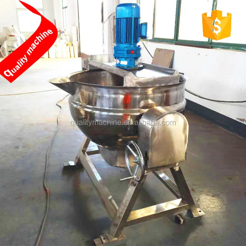 Industrial Jacketed Kettle Machine / Steam Jacketed Cooking Kettle With