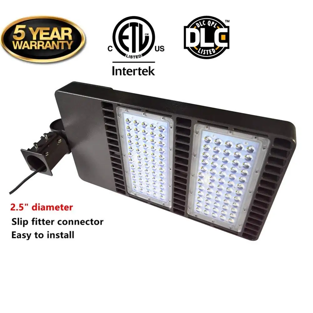 LED Shoebox lighting Parking Lot Light for 200W To 1000W HID Replacement AC100-277V Over 100lm Per Watt IP65 Waterproof for Round Pole in Street, Garden Path, Parking Lot Wet Application (300W)