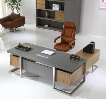 Luxury Office Table Executive Ceo Wooden Desk W 07 Luxury Office Table Executive Ceo Wooden Desk W 07 Stainless Steel Legs Computer