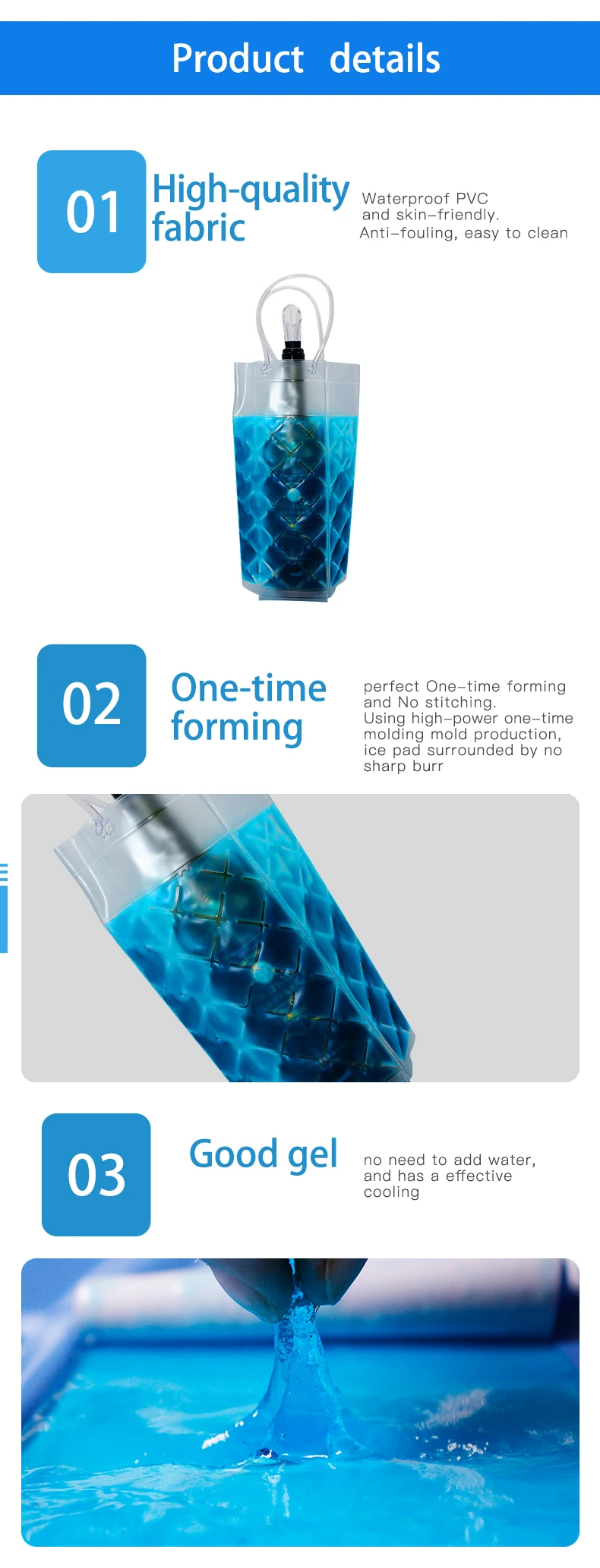 Factory Supply Pvc Gel Single Beer Wine Bottle Cooler Keep Drink Cool Bag Buy Bottle Cooler