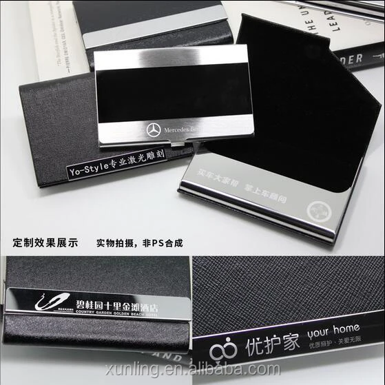 Cheap Business Card Holder And Clear Leather Metal Business Card Case