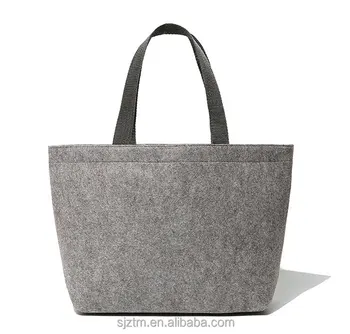 grey felt bag