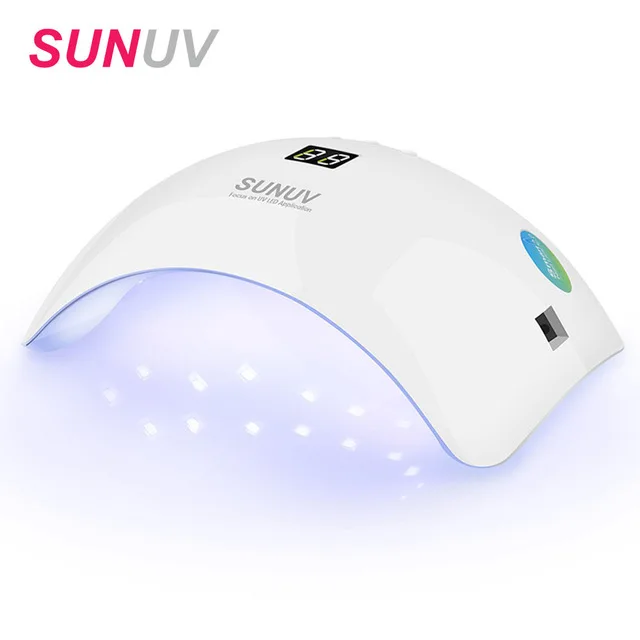 SUNUV SUN8 UV LED Nail Lamp 48W Nail Gel Dryer 30s 60s Timer 90s Low Heat Mode Curing UV LED Gels Nail Polish Art Tools