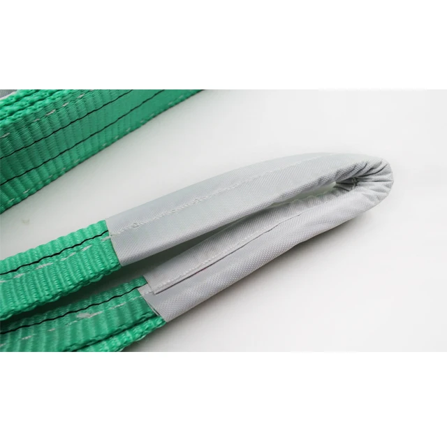 2T one way belt Green color polyester Webbing Sling lifting sling one way sling