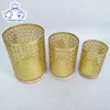 Tea Light/Votive Candle Holder Romantic Sparkle Lantern with wooden base for Wedding, Spa, Bridal, Candle Garden