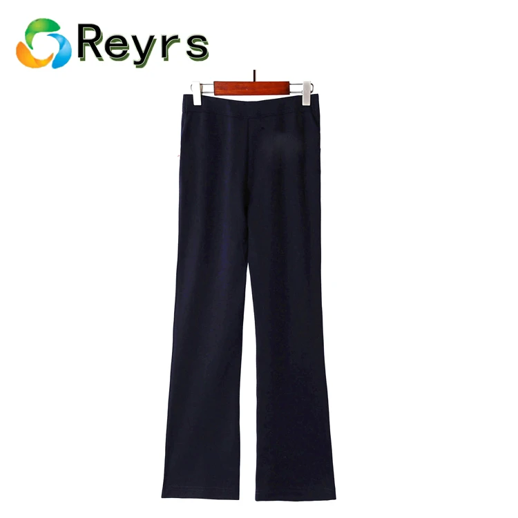 Reyrs latest design customized logo trouser girls long uniform leisure pants