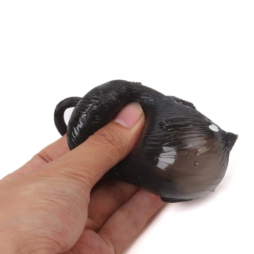 SANNYSIS 7cm Mouse Jumbo Squishies Slow Rising Squishies Cheap Stress Reliever Toy for Kid Adults Mini Slow Rising Squishies Keychain Phone Case (Black)