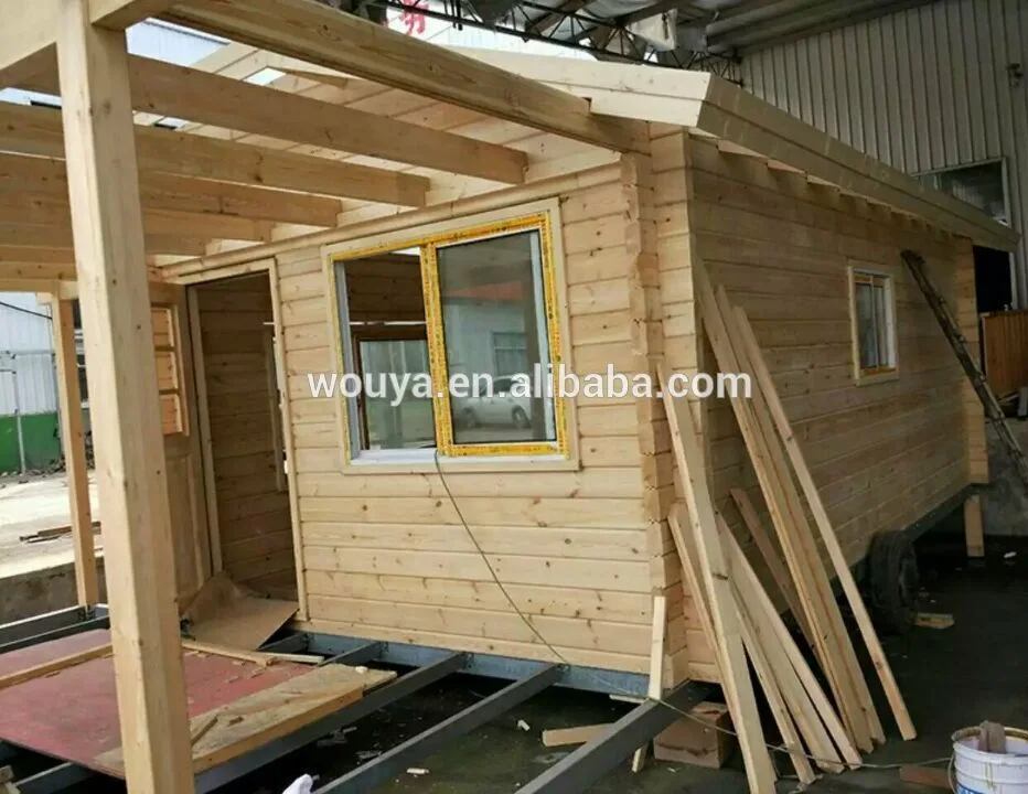 Casa remolque de madera carava móvil casa remolque con ruedas para la venta