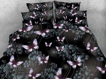 Pretty Butterflies And Flower Hd 3d Bed Set Buy 3d Duvet Cover