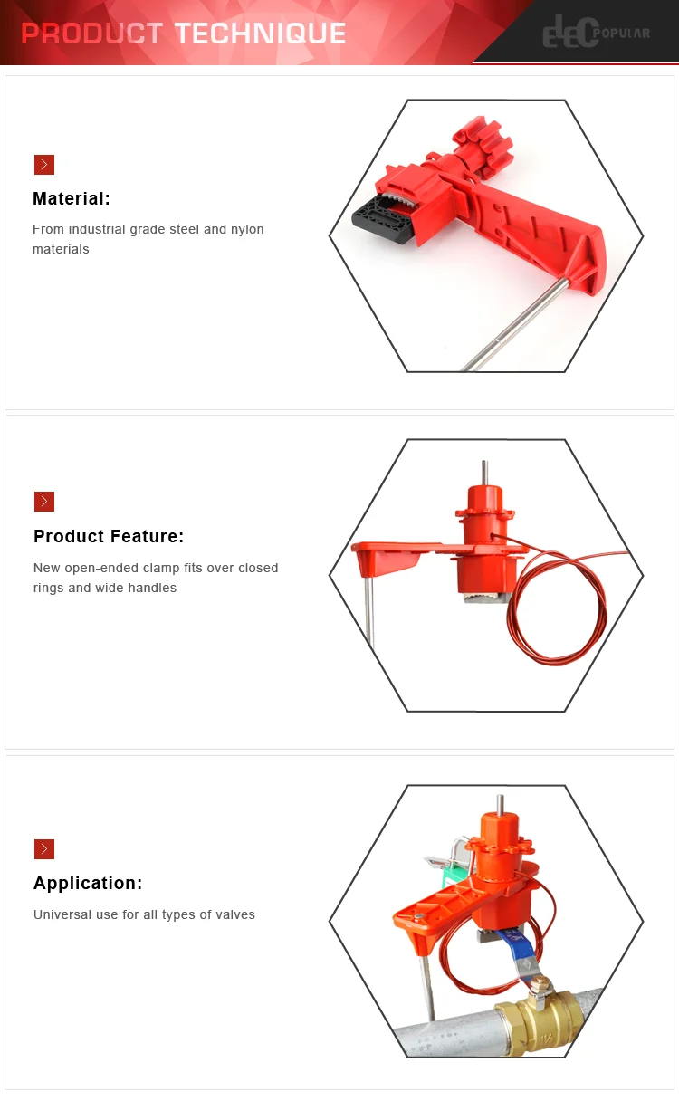Factory New Design All Types Universal Standard Valve Lockouts
