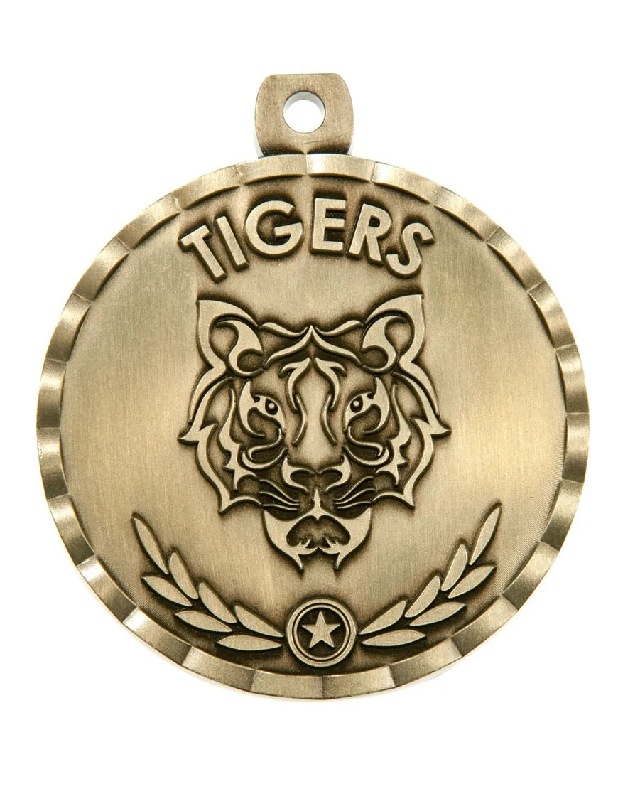 批发专业定制老虎图案奖章