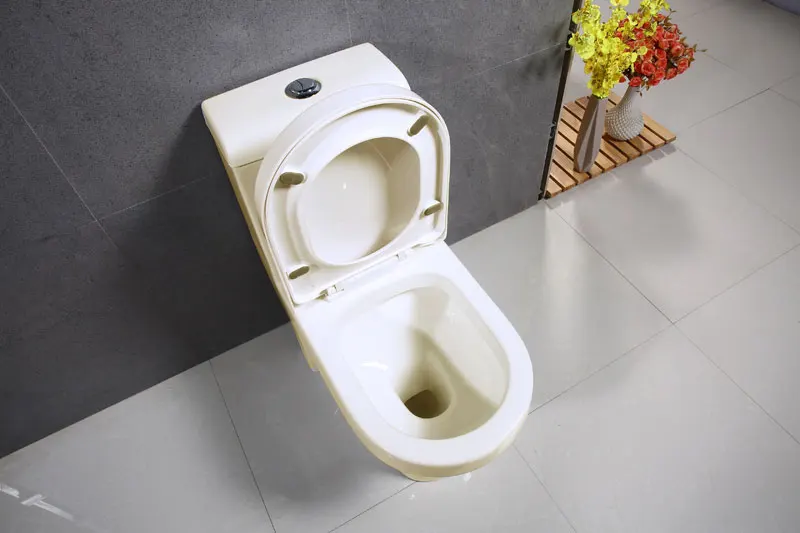 Muslim China YIDA Beige Color luxury Commercial Bathroom Accessories Back To Wall Wc Tank Sanitary Ware Toilet And Sink Set