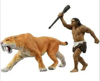 Smilodon Tiger lion Polar Bear Cheetah Eagle Classic Toys For Boys Ferocious Beast Movable Animal Small