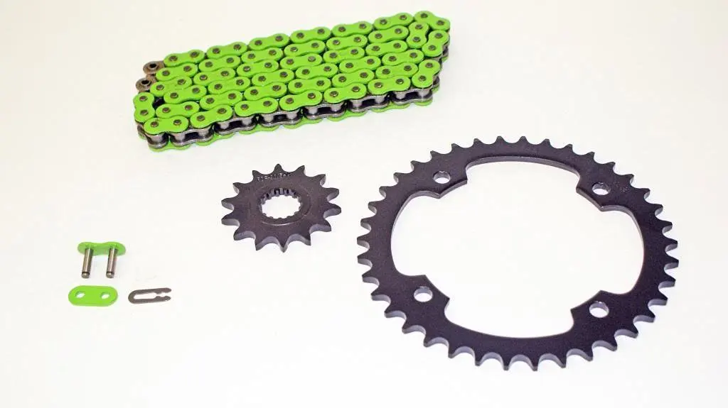2009 2010 2011 2012 2013 Yamaha YFZ450R YFZ 450R Green Chain & Sprocket 15/40
