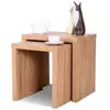 Factory Direct Home Furniture Set of 2 Nesting Wooden Coffee End Table Nightstand Side Bedside Sofa Furniture
