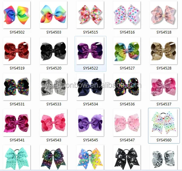 Wholesale 8 Inch grosgrain ribbon boutique hair bows