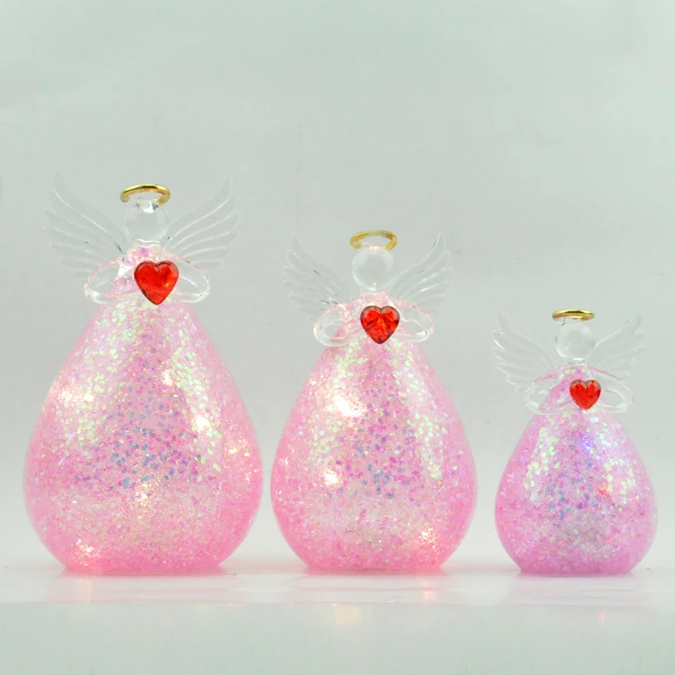 Desk Decoration Hot Sales Wholesale New Design and High Quality Glass Decoration Angel factory