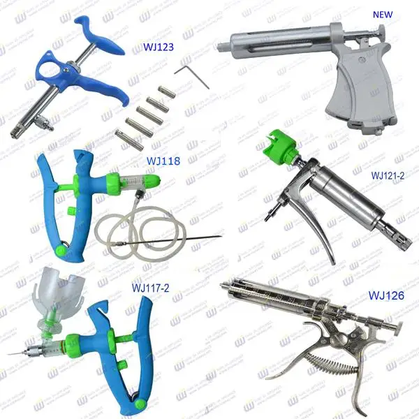 China Factory Veterinary continuous syringes, plastic syringe, metal syrignes