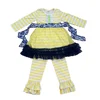Sue Lucky factory wholesale remake children outfits ruffled baby winter clothes set