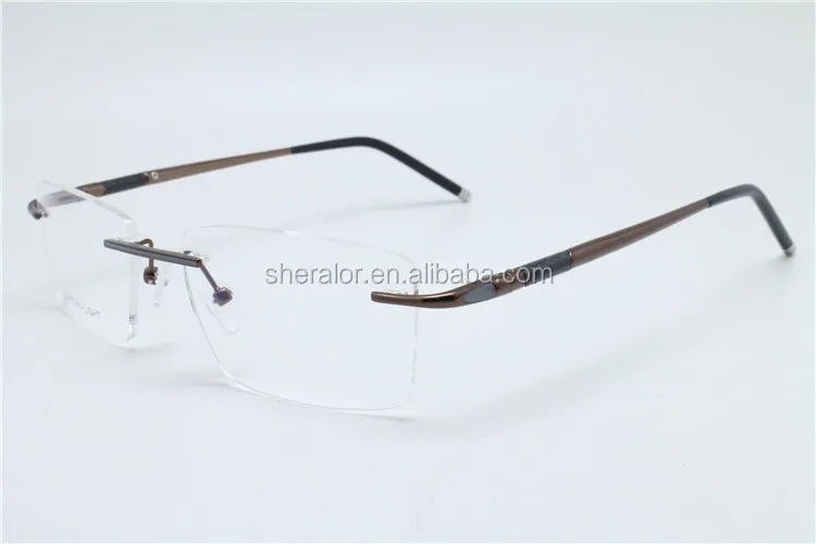 Wholesale Nickelsilver Designer Rimless Trendy High Classic Square