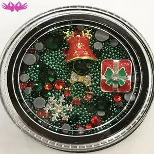 2017 3D Nail Art Christmas Style Disks Thousands hottest designs nail art small stones& studs for supplies