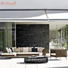 Hotel poolside waterproof rope woven garden line fire pit outdoor patio set(accept customized)