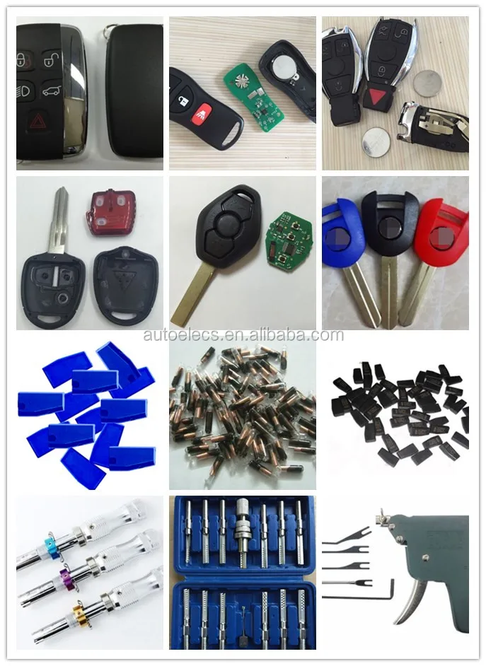 HUK 14Pcs Stainless Steel Key Picks Bit Set With Hammer Lock Picks Tools 