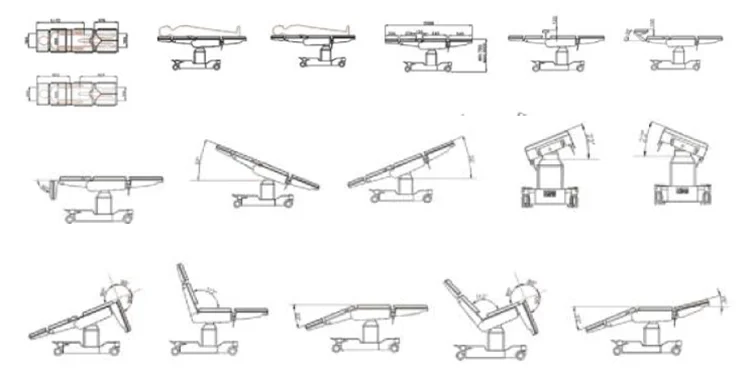High quality multifunctional electric operation table stainless steel hospital emergency operation table