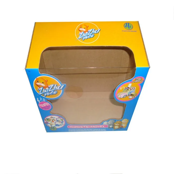 Eco-friendly Toy Packaging Plastic Corrugated Box With Clear Window ...