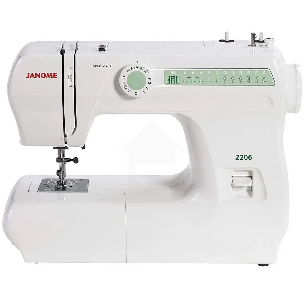 Get Quotations · Janome 2206 6-Stitch Full Size Freearm Sewing Machine W/Free Bobbins & Needles