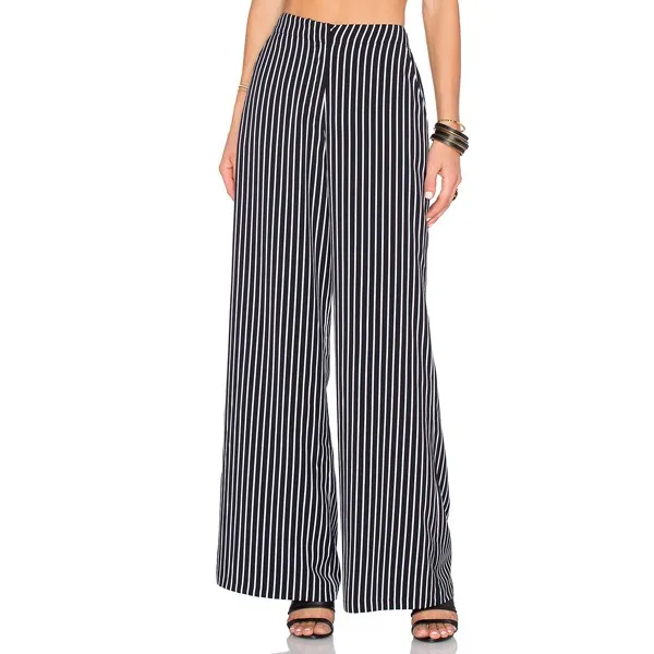 black & white striped palazzo pants