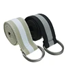 Canvas Web Men Woven White Cotton Braided Belt With Metal Tip Customized Color
