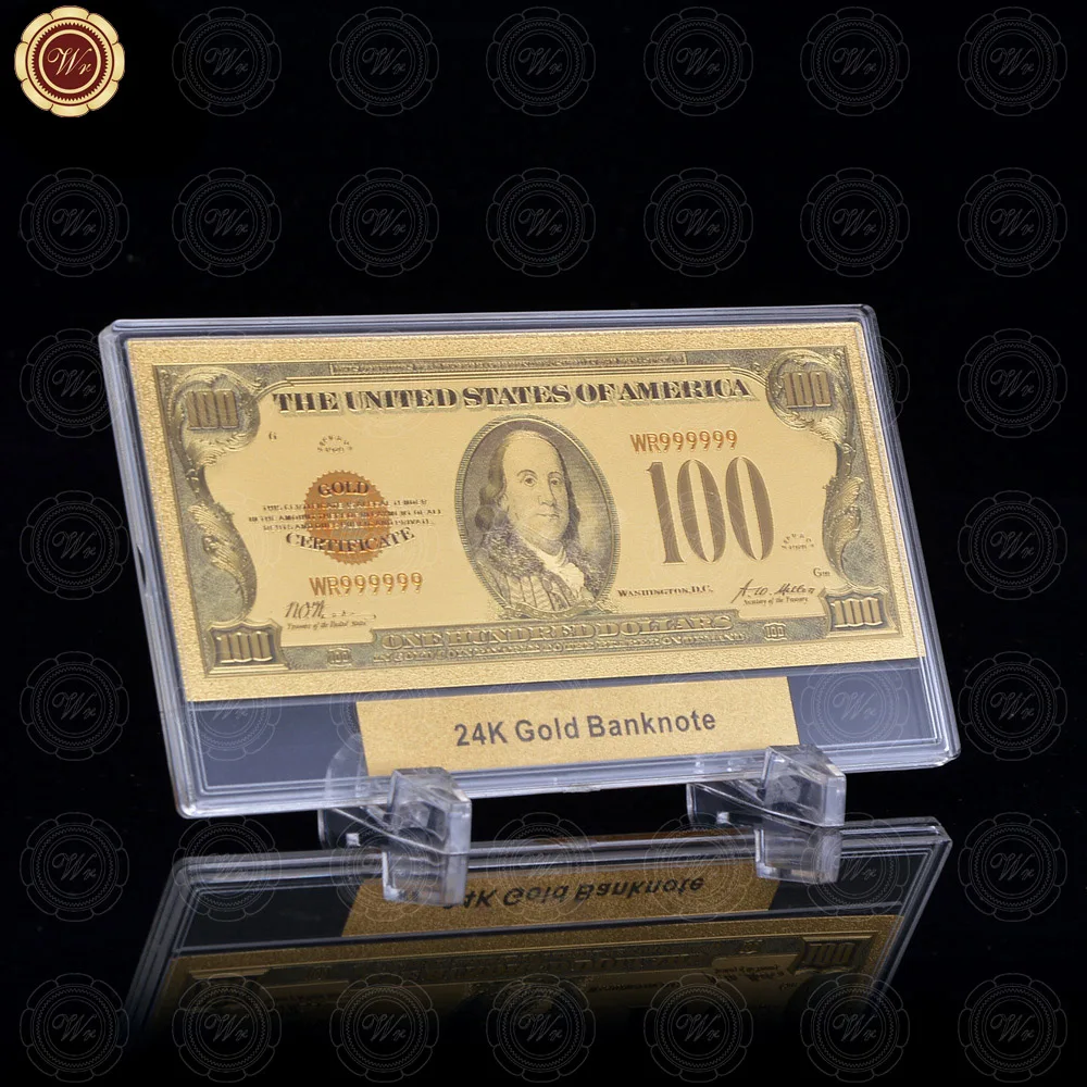 1928 Year Gold Plated Dollar Gold 100 Dollar Bill Us Banknotes For