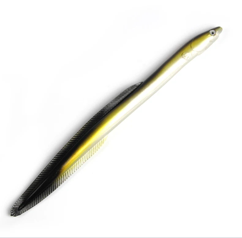 Low Profit 58g30cm Big Eel Bait Black Soft Plastic Bait Lifelike Eel