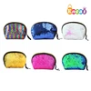 Encai Glittering Paillette Carry Makeup Bag Reversible Mermaid Sequins Cosmetic Organizer Bag