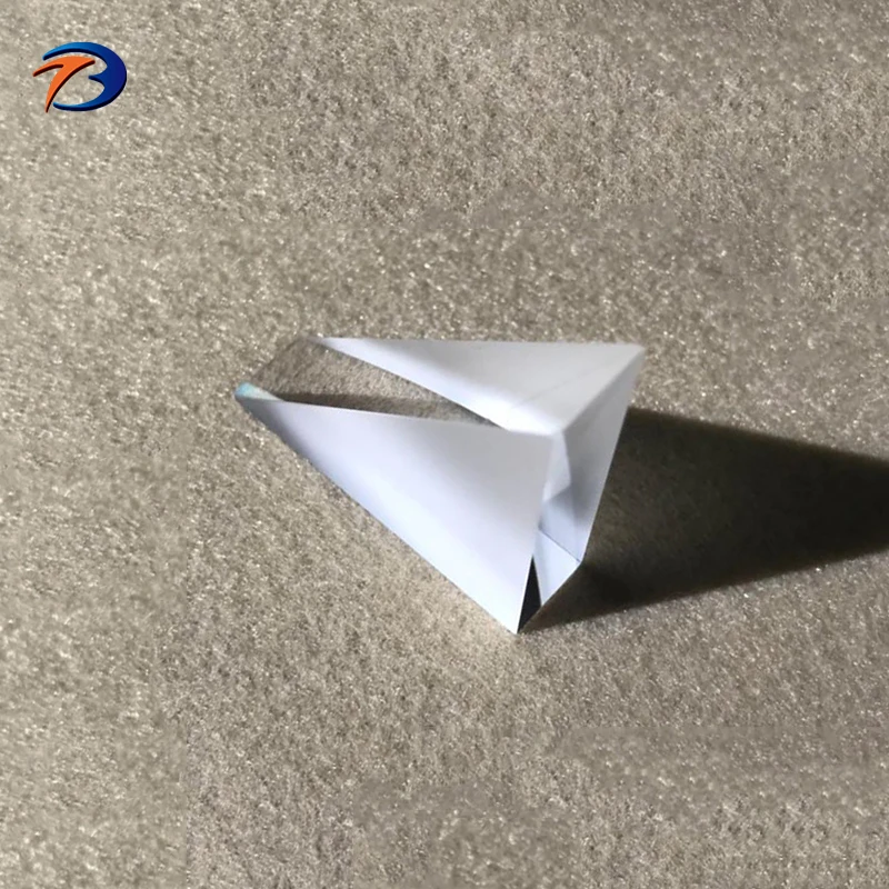 CaF2 Optical glass lens Right Angle triangle crystal prism with 90 Degree Angle